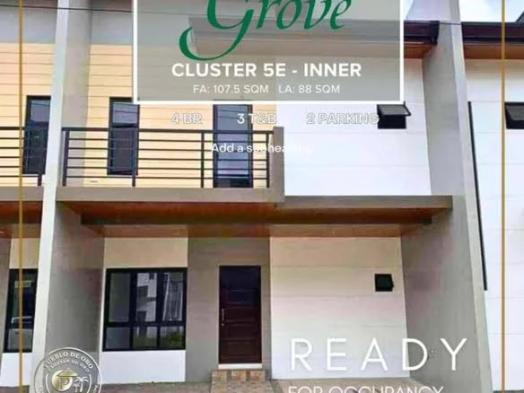 4-BEDROOMS TOWNHOUSE AT THE GROVE,PUEBLO GOLF ESTATES, PUEBLO DE ORO TOWNSHIP, UPTOWN, CDO